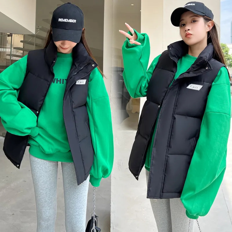 Puffer Vest Fashion Women - Automne hiver chaud recadrée gilet vestes