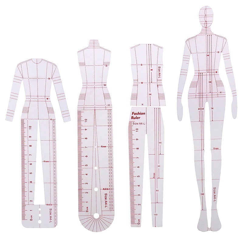 Women Fashion Figure Template - 1 ensemble de gabarits de dessin