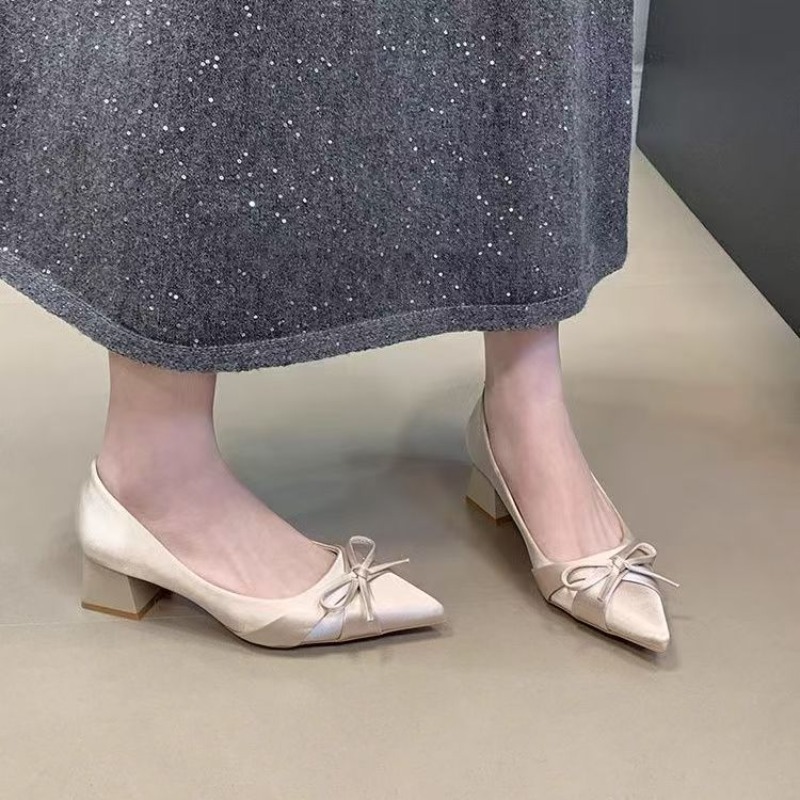 Women'S Fashion Shoes - Chaussures simples rétro mi-longues, nouvelle mode
