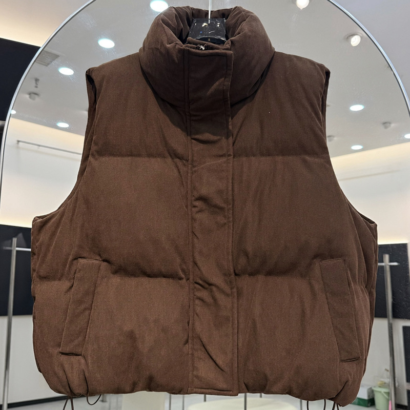 Puffer Vest Fashion Women - Gilet matelassé pour femme, col montant,