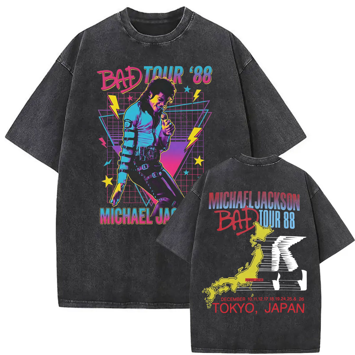 Women'S Fashion From The 80S - T-shirts vintage délavés King of Pop