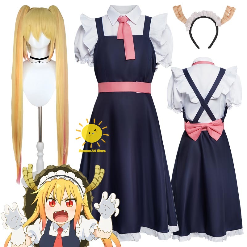 Belted Shirt Dress - Anime Miss Kobayashi Dragon Maid Cosplay