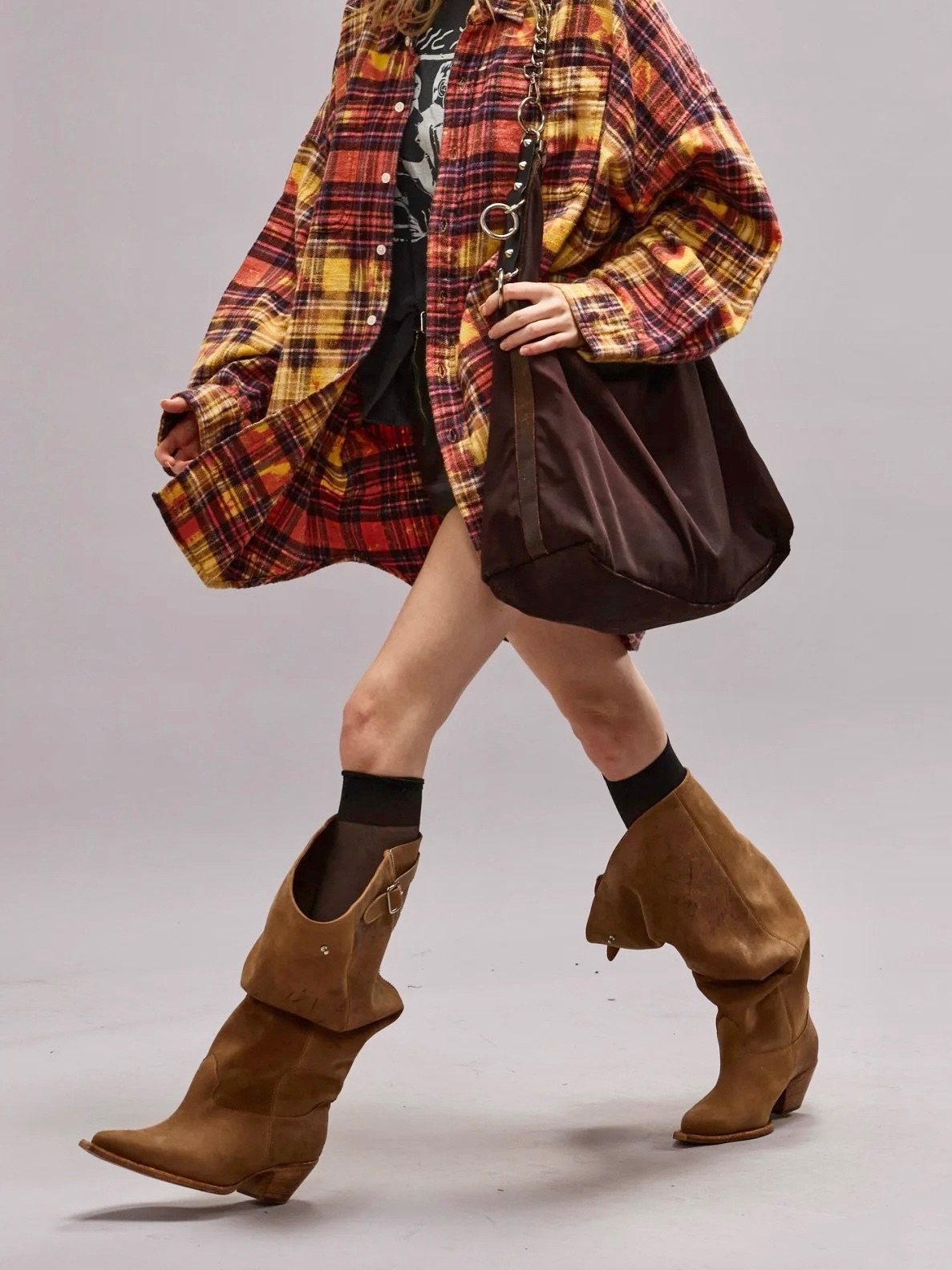 Women'S Fashion Edgy - Bottines Western Femme Style Décontracté avec
