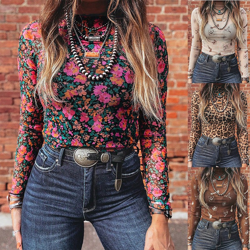 Women Fashion Style - T-shirt à col roulé en maille