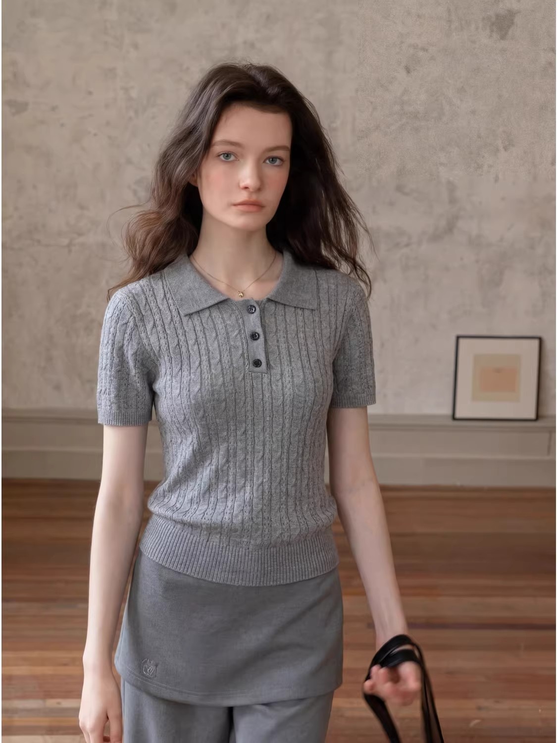 Polo en maille torsadée style  - Women Fashion Style avis et prix