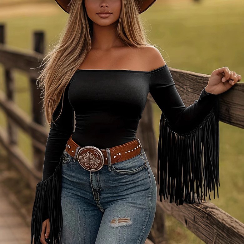 Blouse pour femme à franges, s - Women Fashion Style avis et prix