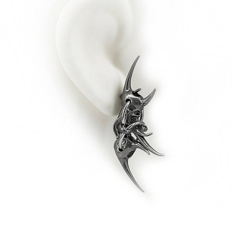 Boucles d'oreilles tête de mor - Women'S Fashion Edgy avis et prix