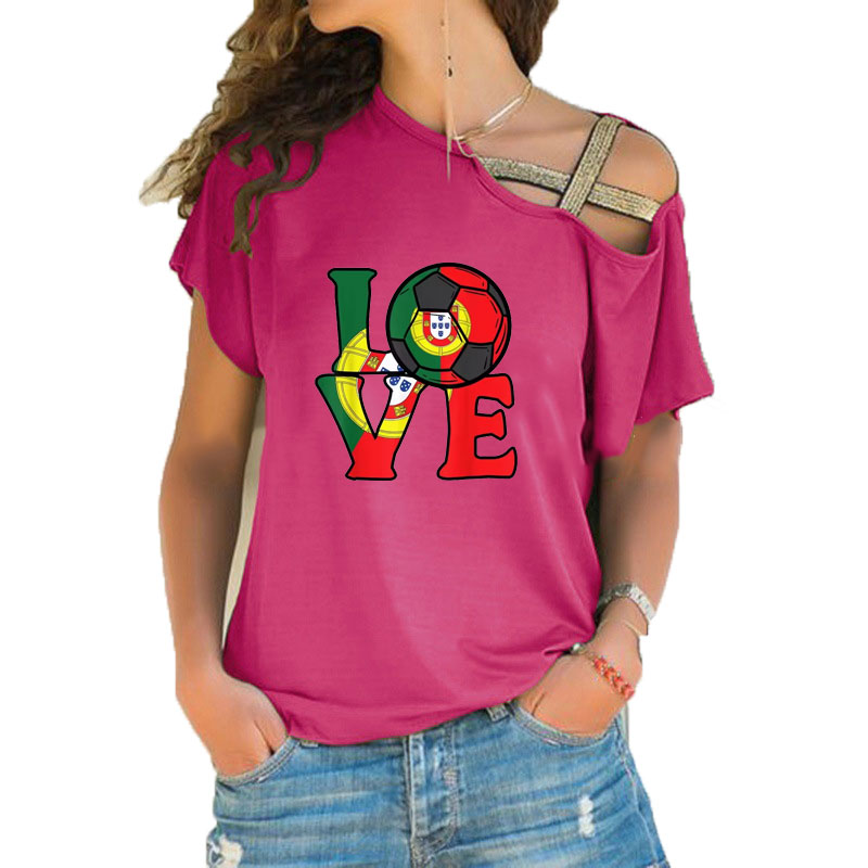 T-shirt ample à col asymétriqu - Women'S Fashion Portugal avis et prix