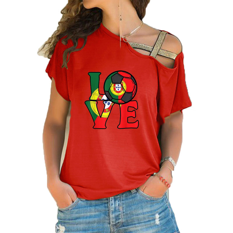 T-shirt ample à col asymétriqu - Women'S Fashion Portugal avis et prix