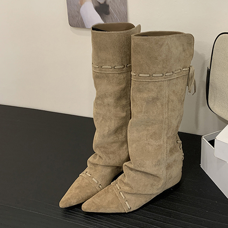Liyke Design de mode cordon à  - Women'S Fashion Knee High Boots avis et prix