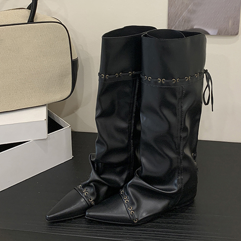Liyke Design de mode cordon à  - Women'S Fashion Knee High Boots avis et prix