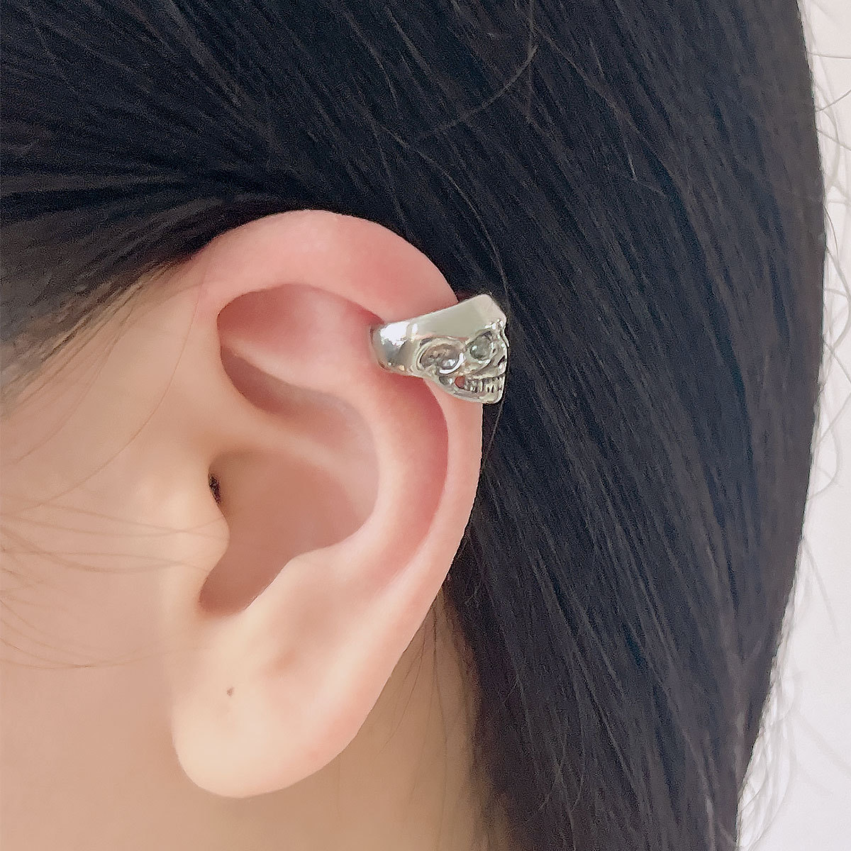 Clips d'oreille rétro Skull He - Women'S Fashion Edgy avis et prix