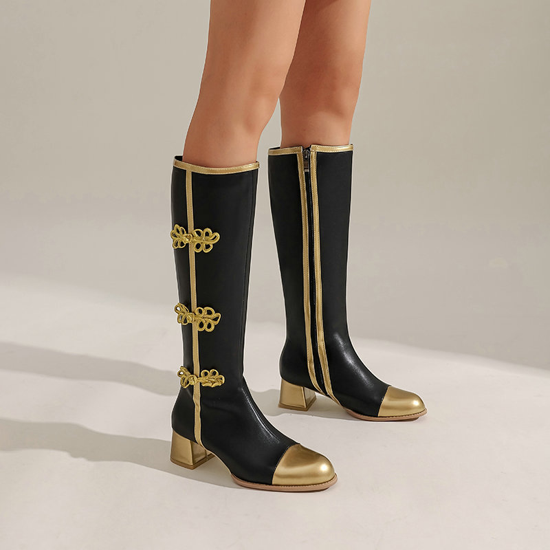 Grande taille mode genou botte - Women'S Fashion Knee High Boots avis et prix