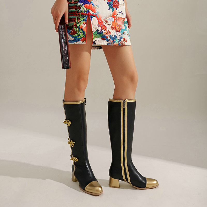 Grande taille mode genou botte - Women'S Fashion Knee High Boots avis et prix