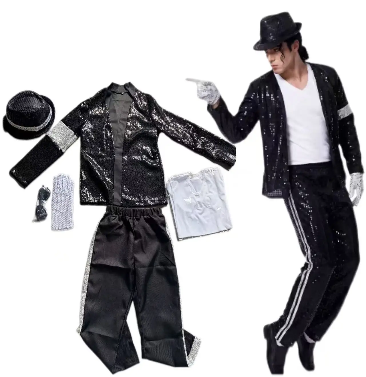 Costume de cosplay Michael Jac - Women'S Fashion From The 80S avis et prix