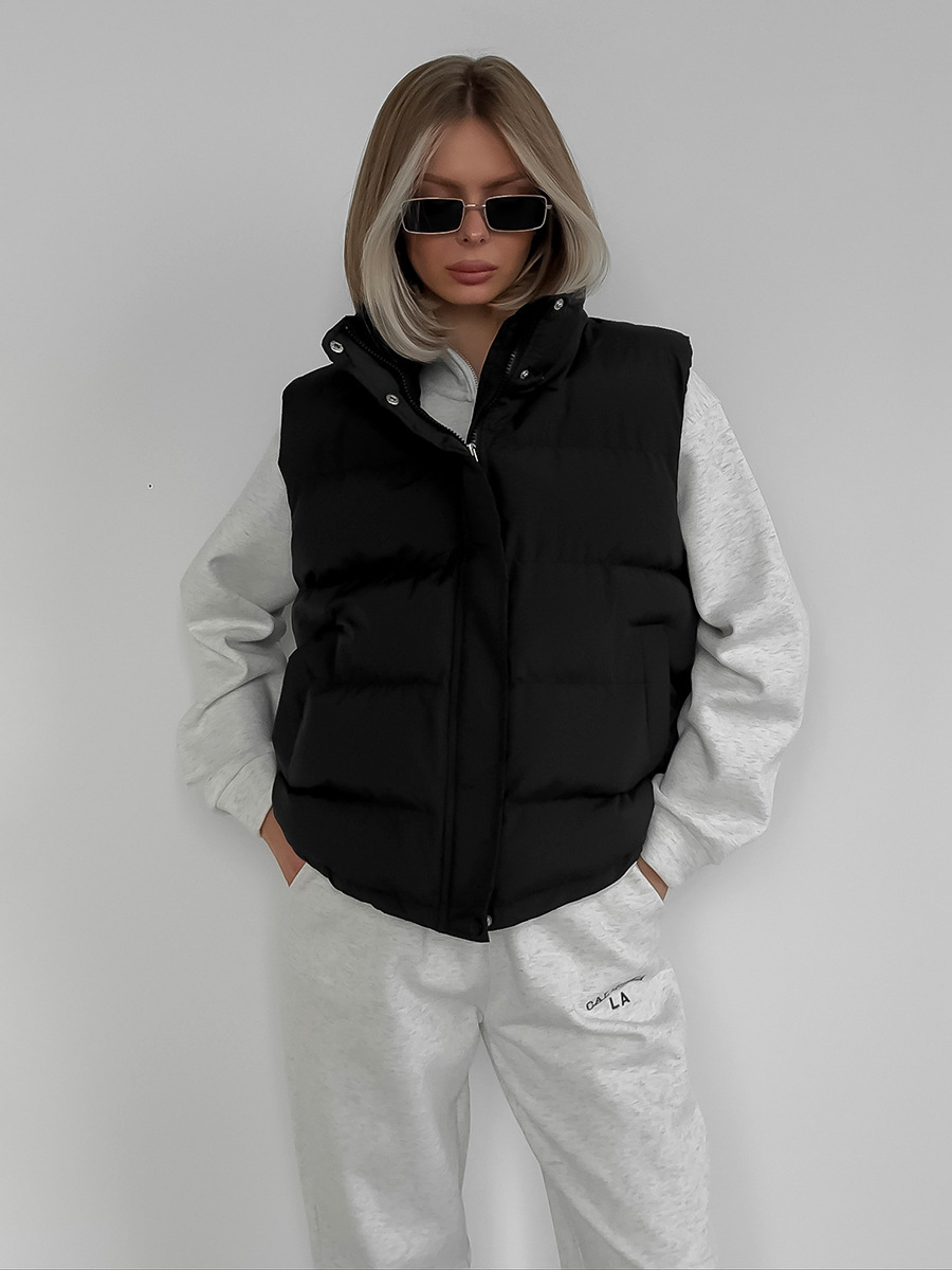 Femmes automne hiver sans manc - Puffer Vest Fashion Women avis et prix
