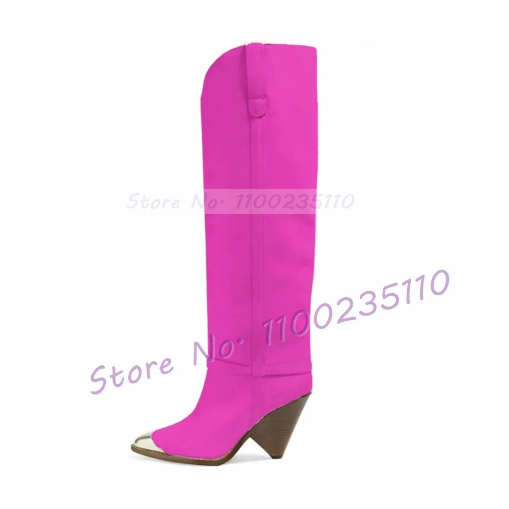 Bottes à Talons Coniques en Mé - Women'S Fashion Knee High Boots avis et prix