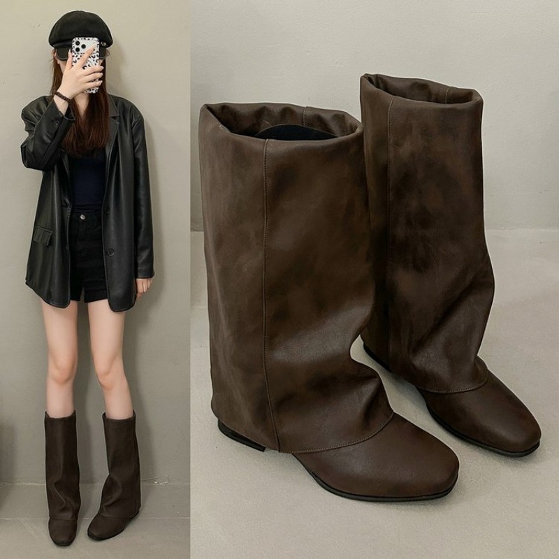 Nouvelles bottes vintage à bou - Women'S Fashion Knee High Boots avis et prix