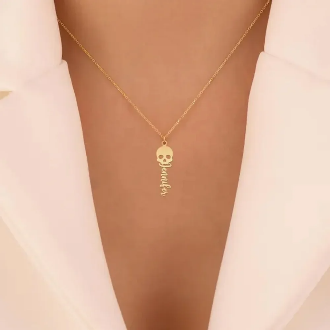 Collier tête de mort personnal - Women'S Fashion Edgy avis et prix