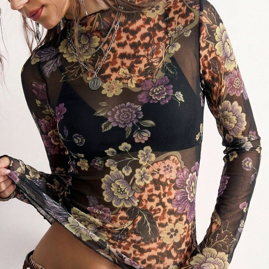 B 2026 T-shirt en maille trans - Women Fashion Style avis et prix