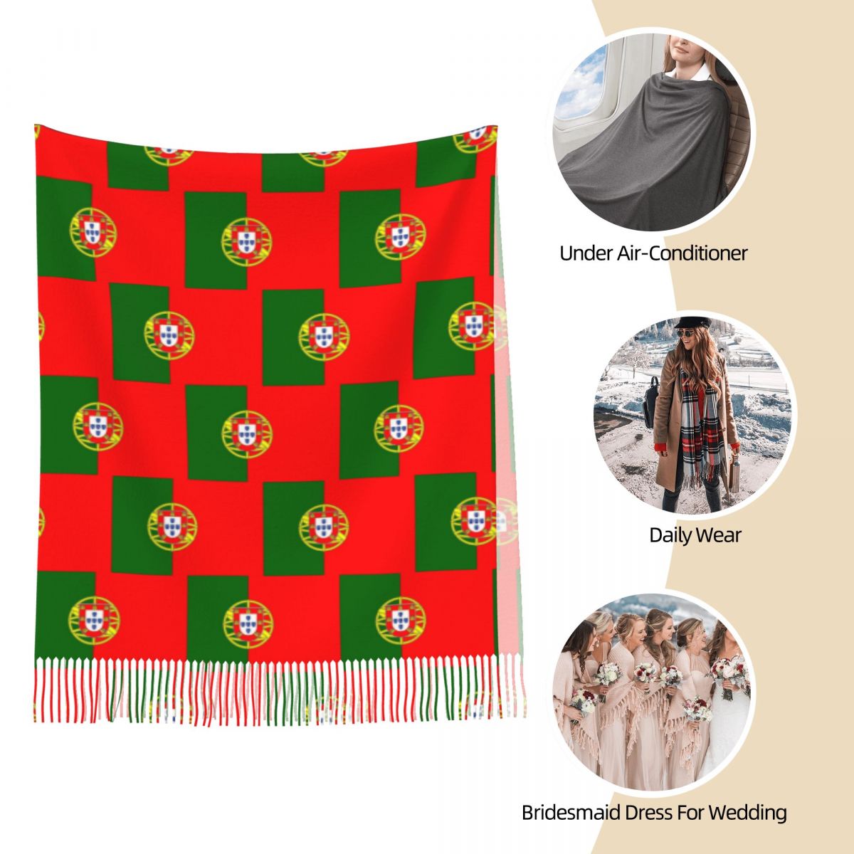 Drapeau du Portugal écharpe gl - Women'S Fashion Portugal avis et prix