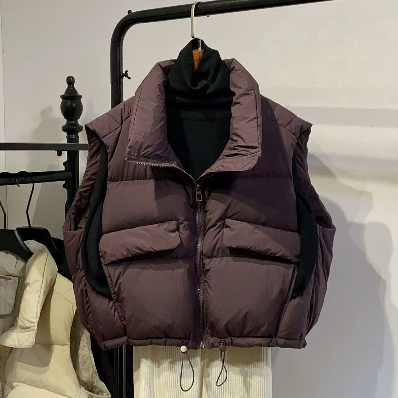 Doudoune d'automne ample en du - Puffer Vest Fashion Women avis et prix